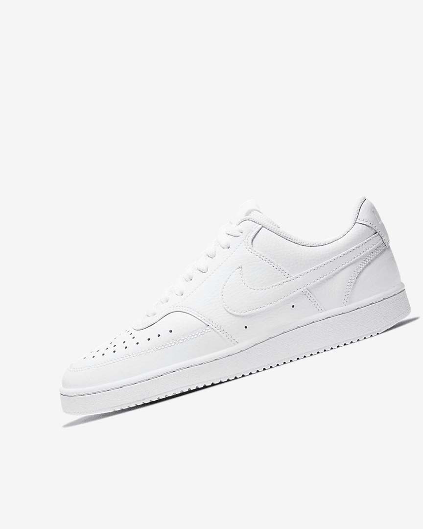 White / White / White Women\'s Nike Court Vision Low Sneakers | UK2555