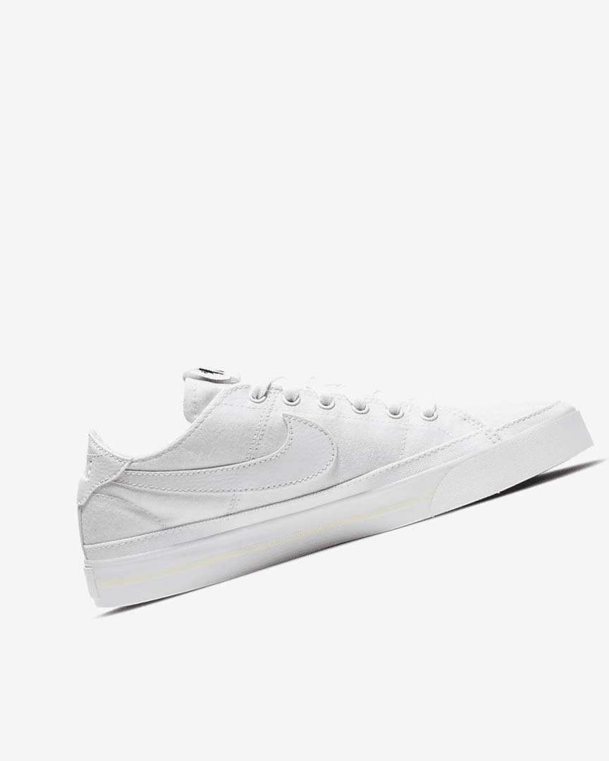 White / White / White Women's Nike Court Legacy Canvas Sneakers | UK3077