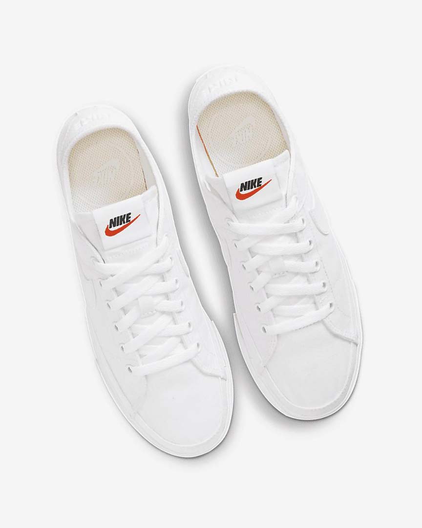 White / White / White Women's Nike Court Legacy Canvas Sneakers | UK3077