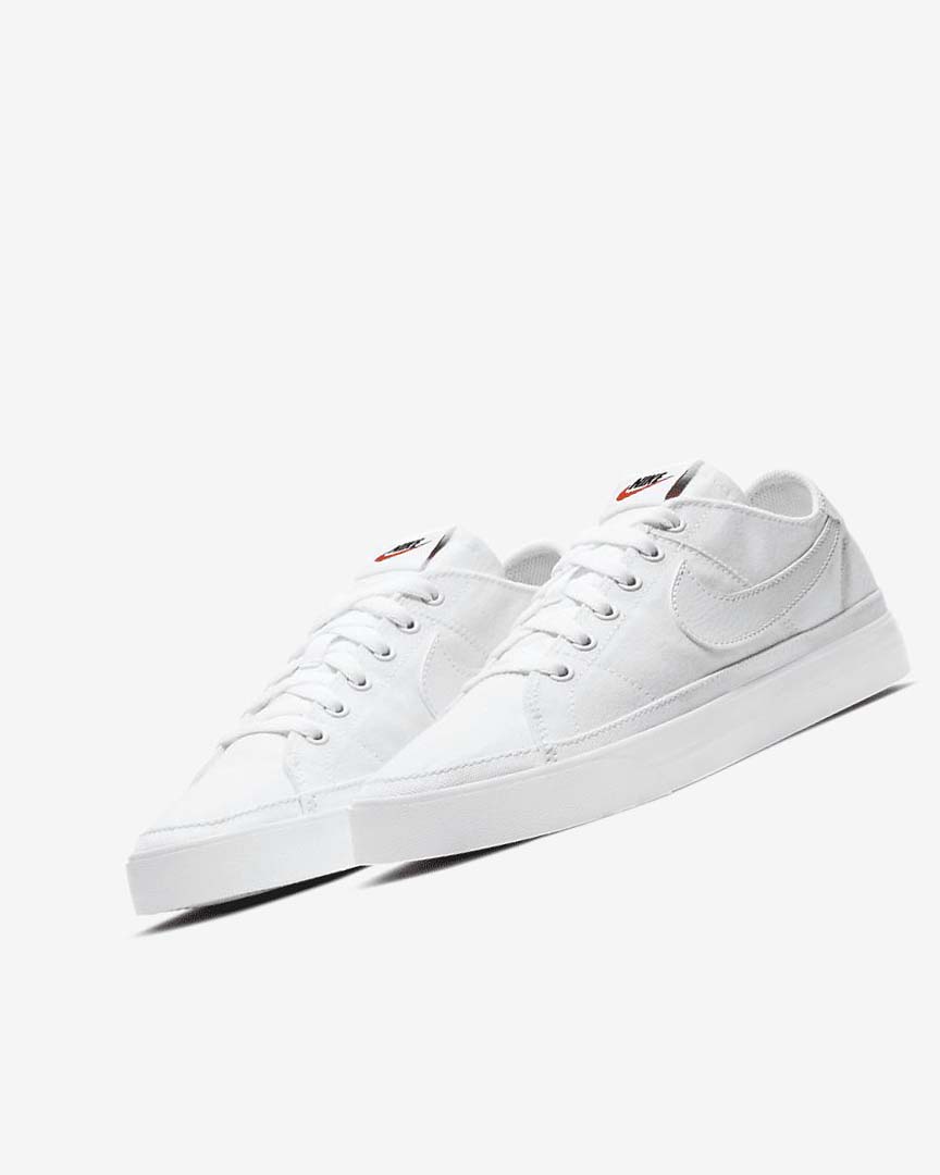 White / White / White Women's Nike Court Legacy Canvas Sneakers | UK3077