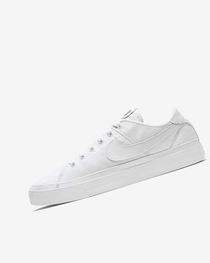 White / White / White Women\'s Nike Court Legacy Canvas Sneakers | UK3077