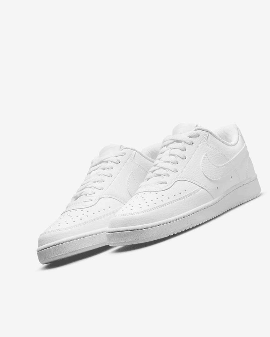 White / White / White Women's Nike Court Vision Low Next Nature Sneakers | UK5165