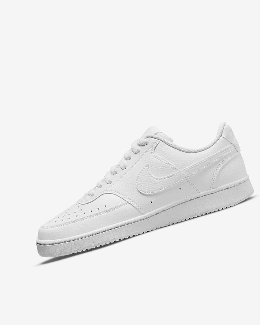 White / White / White Women\'s Nike Court Vision Low Next Nature Sneakers | UK5165