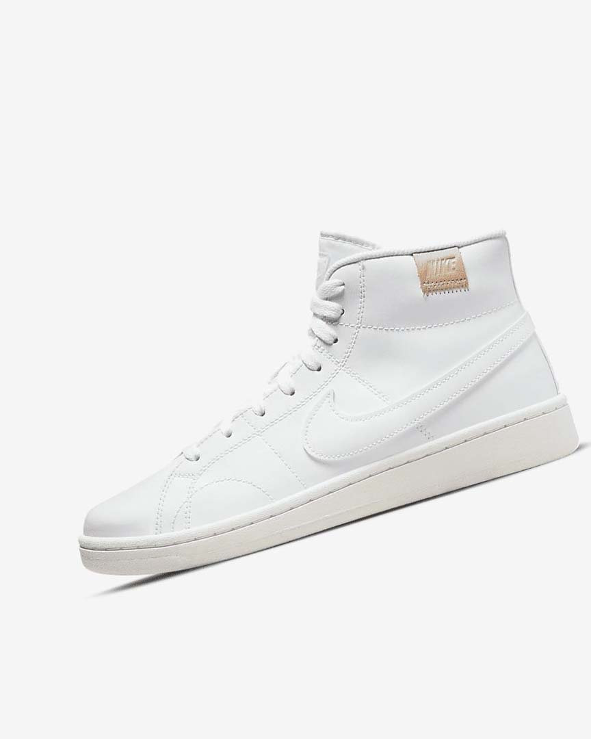 White / White Women\'s Nike Court Royale 2 Mid Sneakers | UK4771