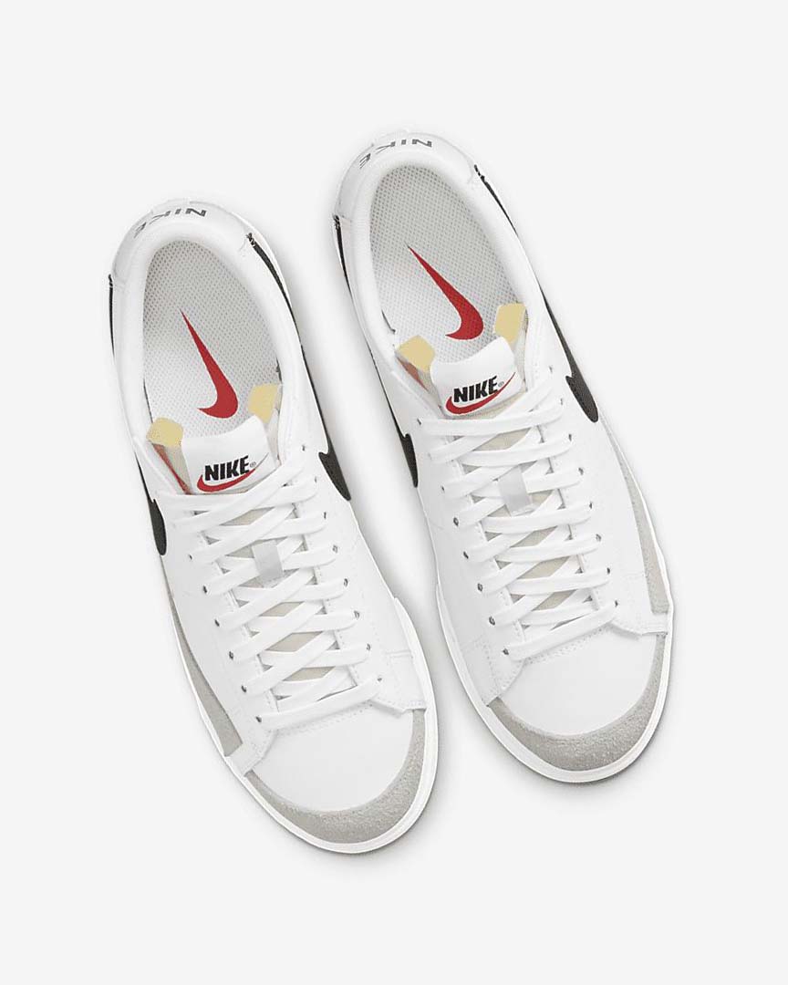 White Women's Nike Blazer Low Platform Sneakers | UK2760