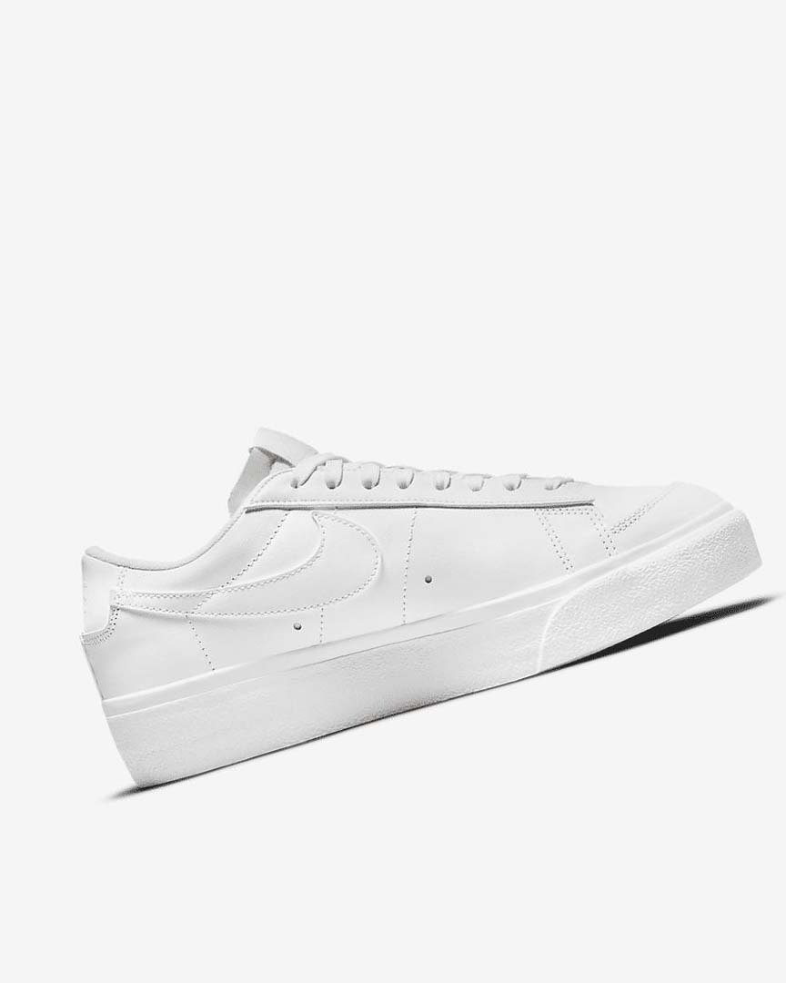 White Women's Nike Blazer Low Platform Sneakers | UK5471