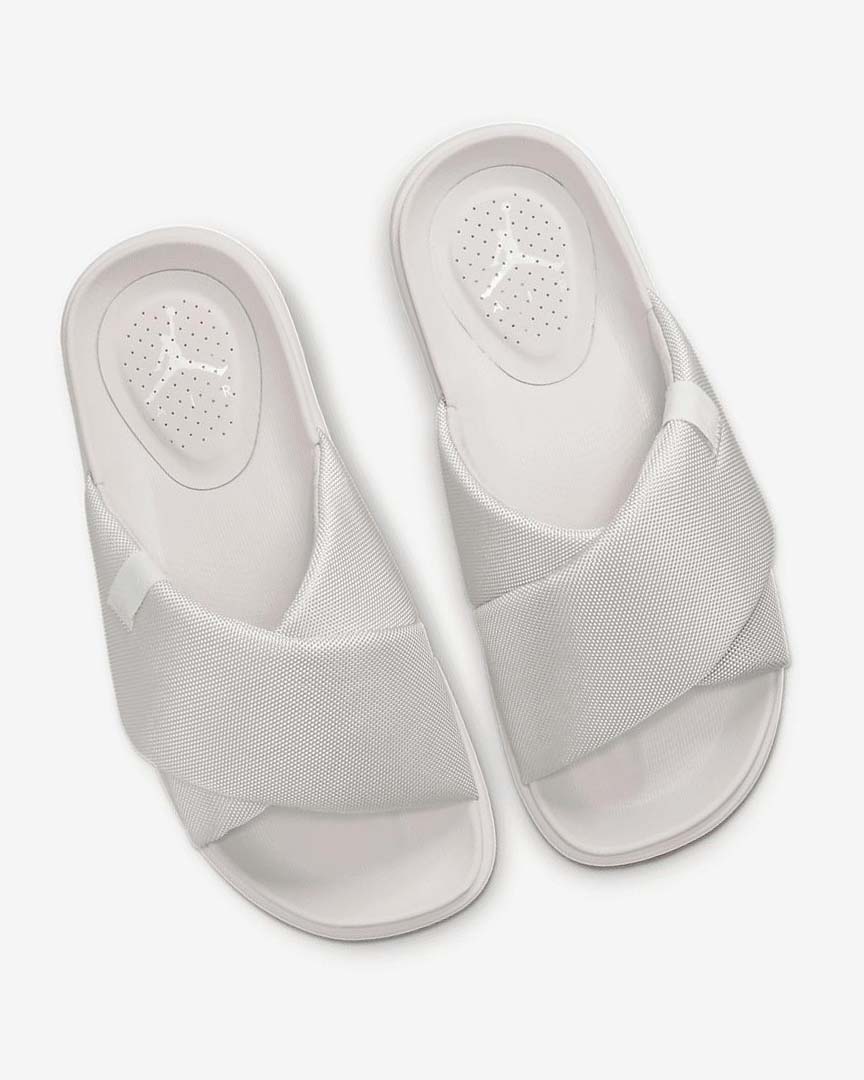 White Women's Nike Jordan Sophia Slides | UK4647