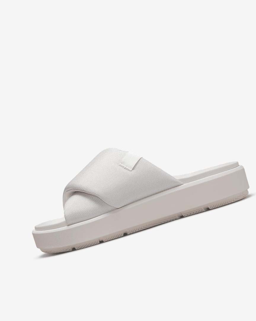 White Women\'s Nike Jordan Sophia Slides | UK4647