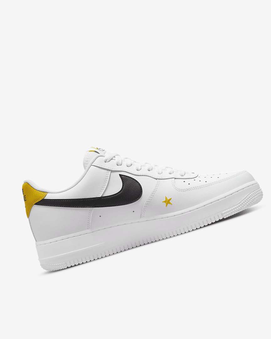 White / Yellow / Black Men's Nike Air Force 1 '07 LV8 Sneakers | UK4748