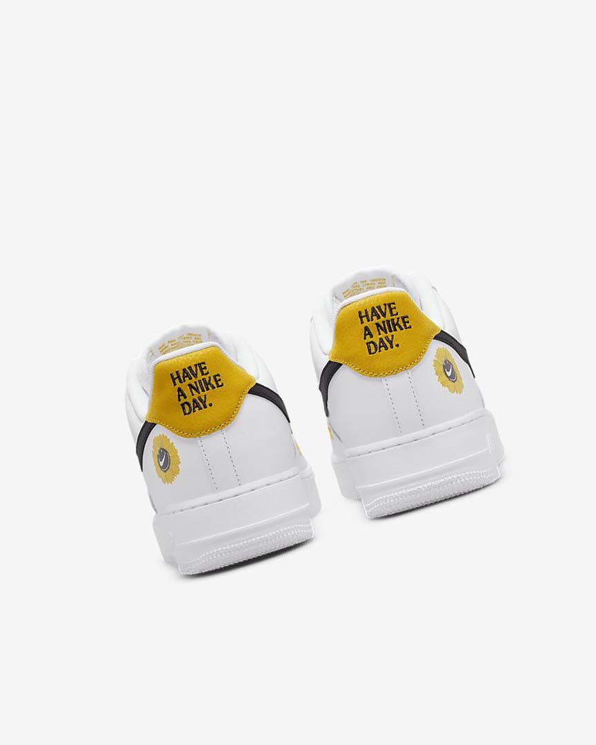 White / Yellow / Black Men's Nike Air Force 1 '07 LV8 Sneakers | UK4748