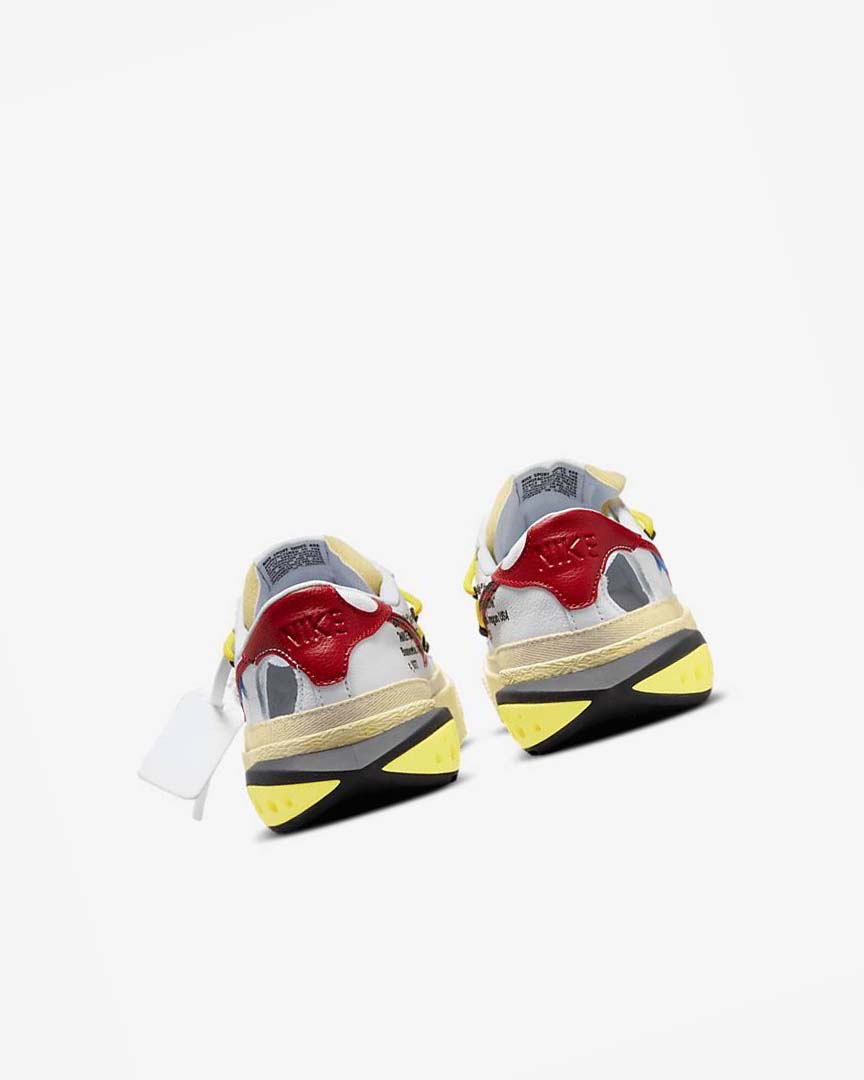 White / Yellow / Khaki / Red Men's Nike Blazer Low '77 x Off-White™ Sneakers | UK2301