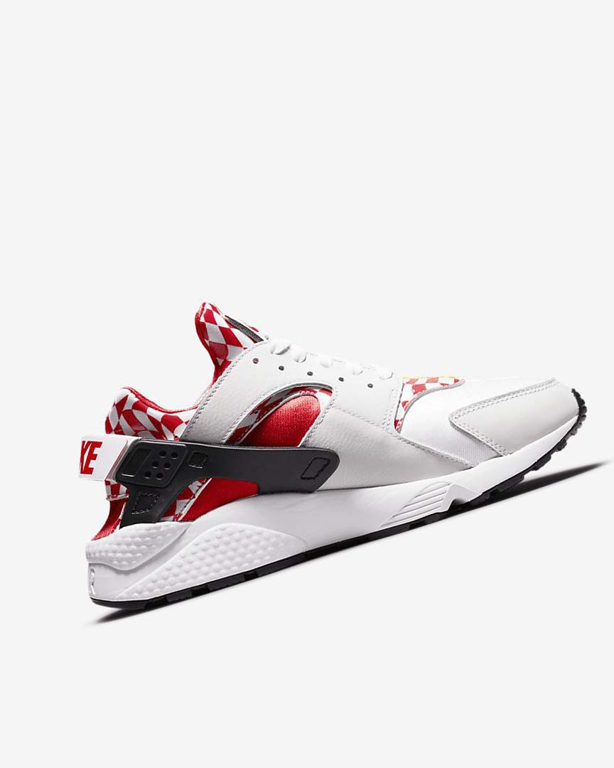 White / Yellow / Red Men's Nike Air Huarache Premium Liverpool F.C. Sneakers | UK4841