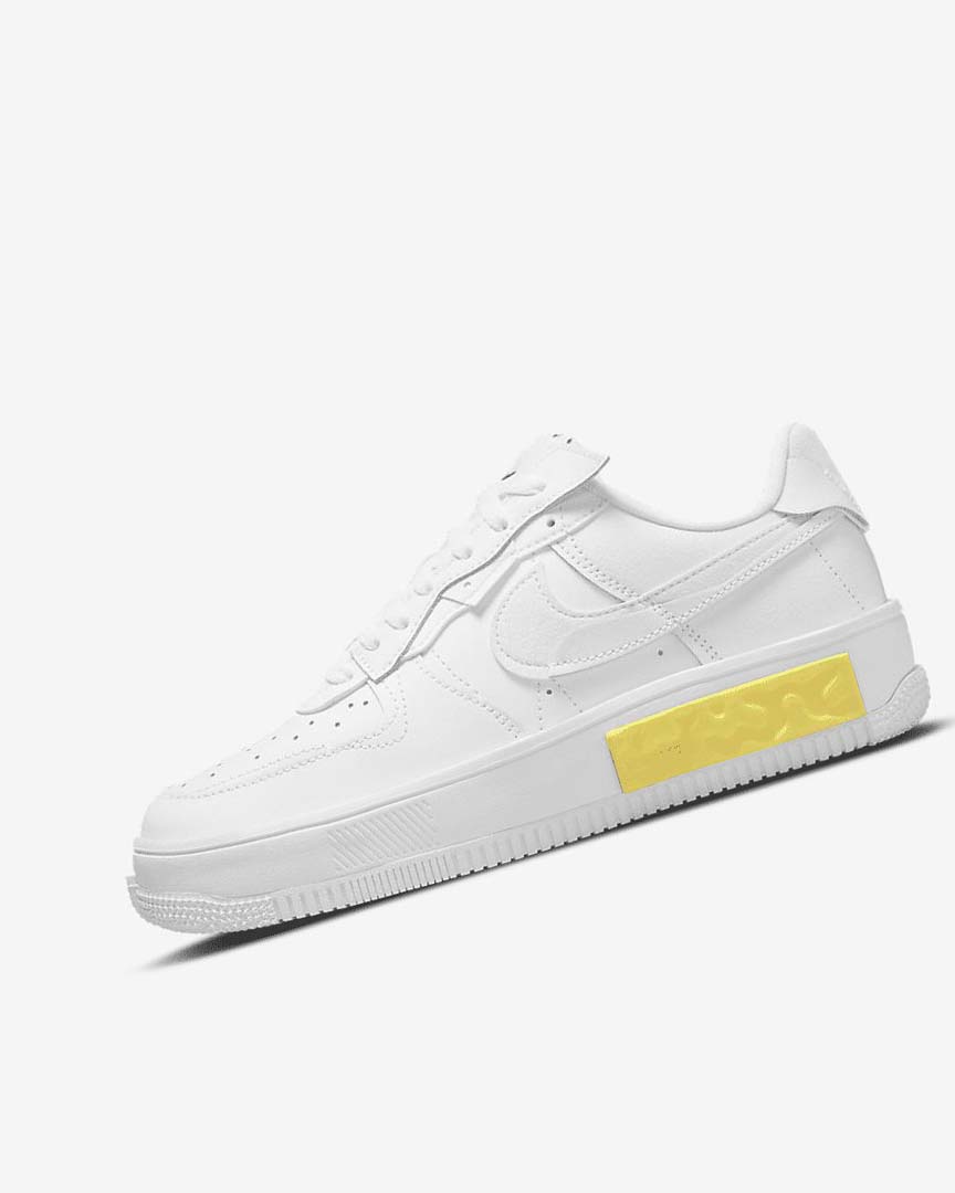 White / Yellow / White Women\'s Nike Air Force 1 Fontanka Sneakers | UK4693