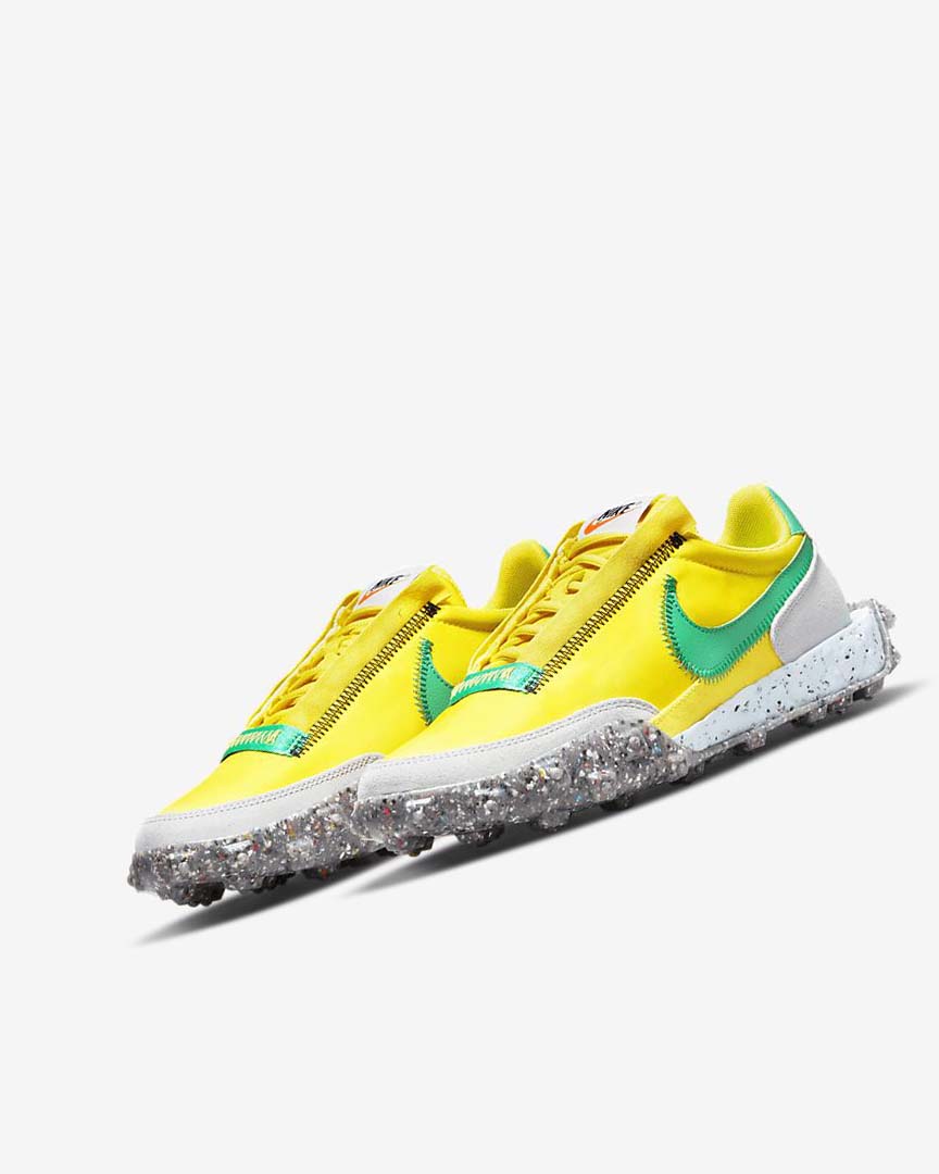 Yellow / Blue / Green Women's Nike Waffle Racer Crater Casual Shoes | UK5577