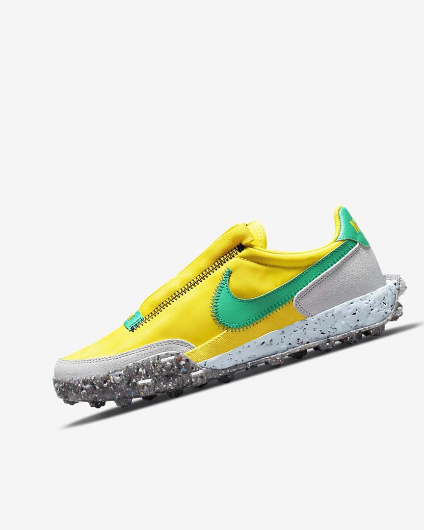 Yellow / Blue / Green Women\'s Nike Waffle Racer Crater Casual Shoes | UK5577