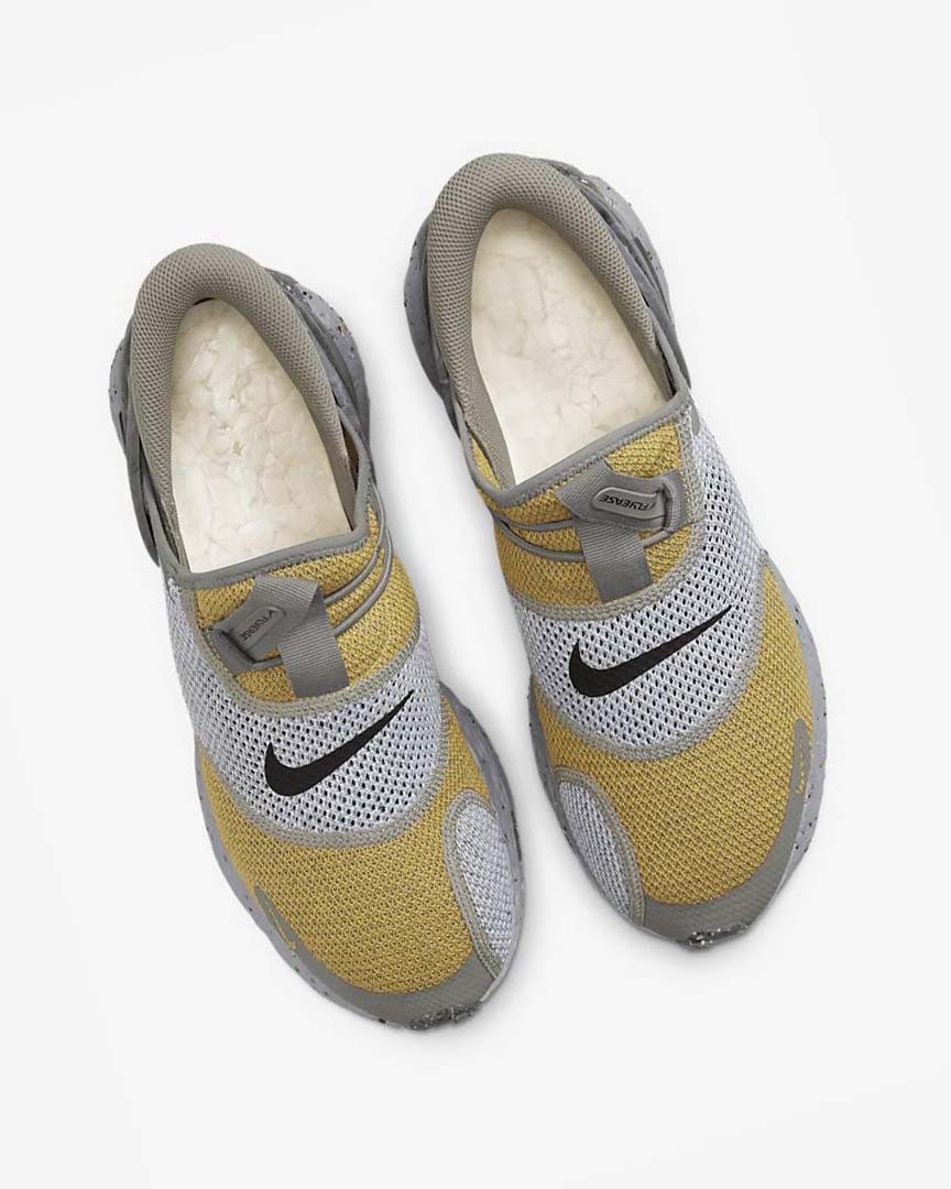 Yellow / Grey / Grey / Black Men's Nike Glide FlyEase Casual Shoes | UK4739