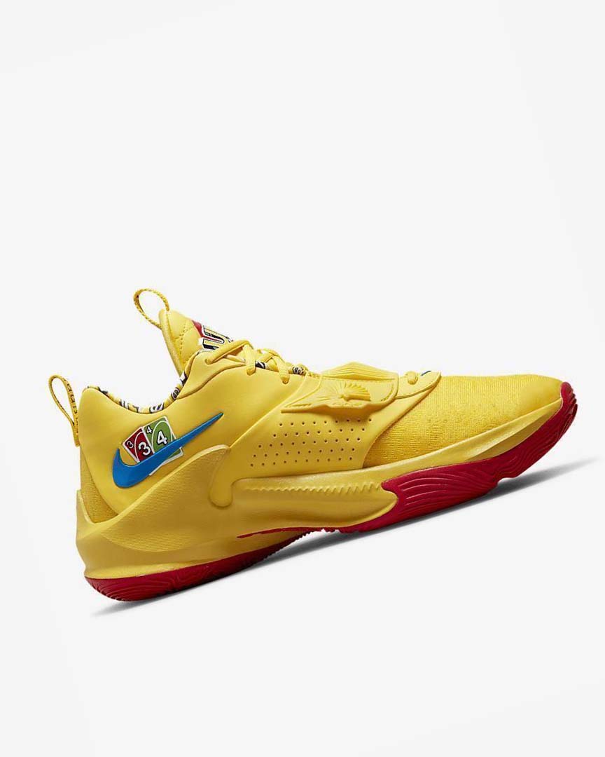 Yellow / Red Men's Nike Zoom Freak 3 Basketball Shoes | UK2654