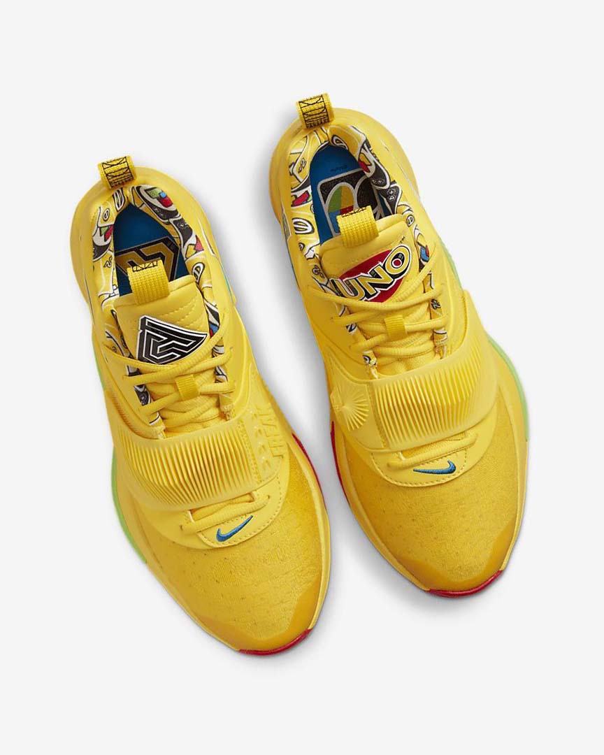 Yellow / White / Red / Black Women's Nike Zoom Freak 3 Basketball Shoes | UK2716